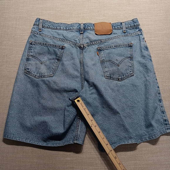 Vintage Levi's Orange tab Jorts, 36-38 waist my guess, Blue, Good condition - Picture 6 of 7